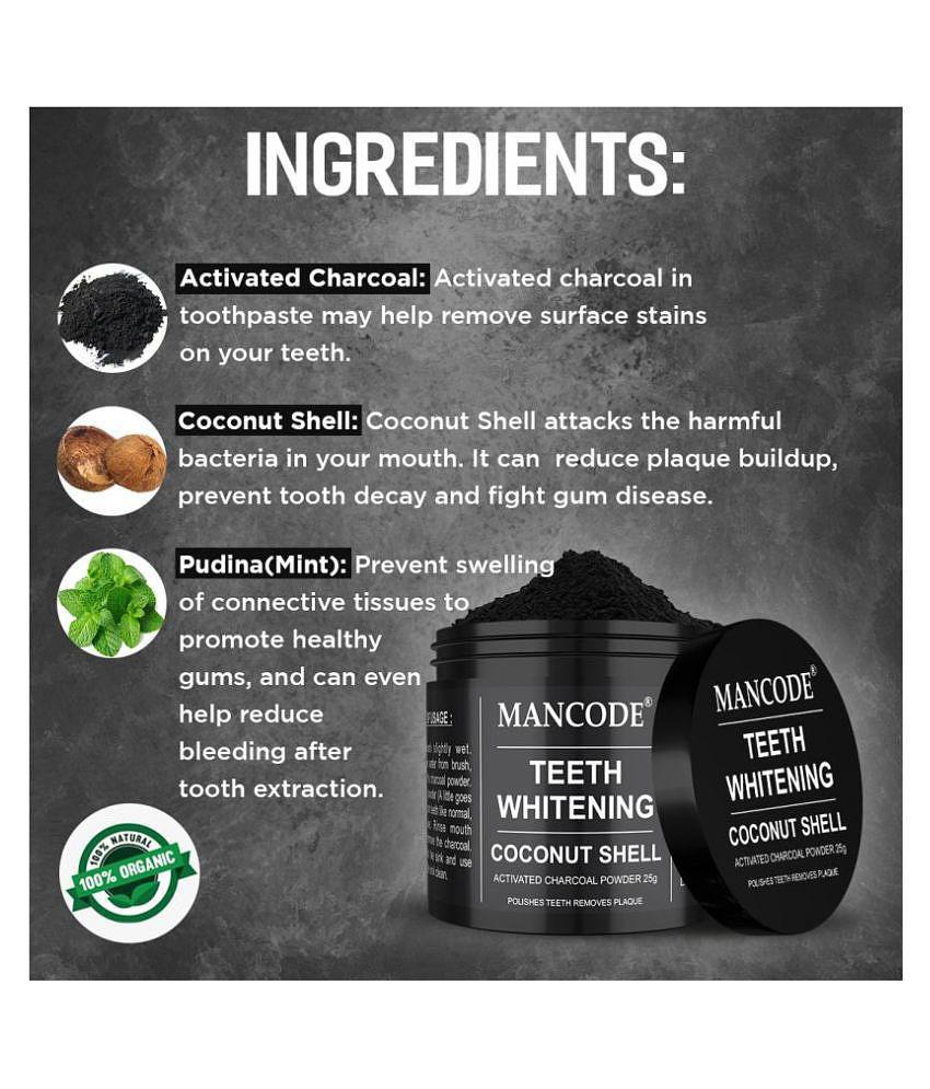 Mancode Activated Charcoal Teeth Whitening Powder 25 gm