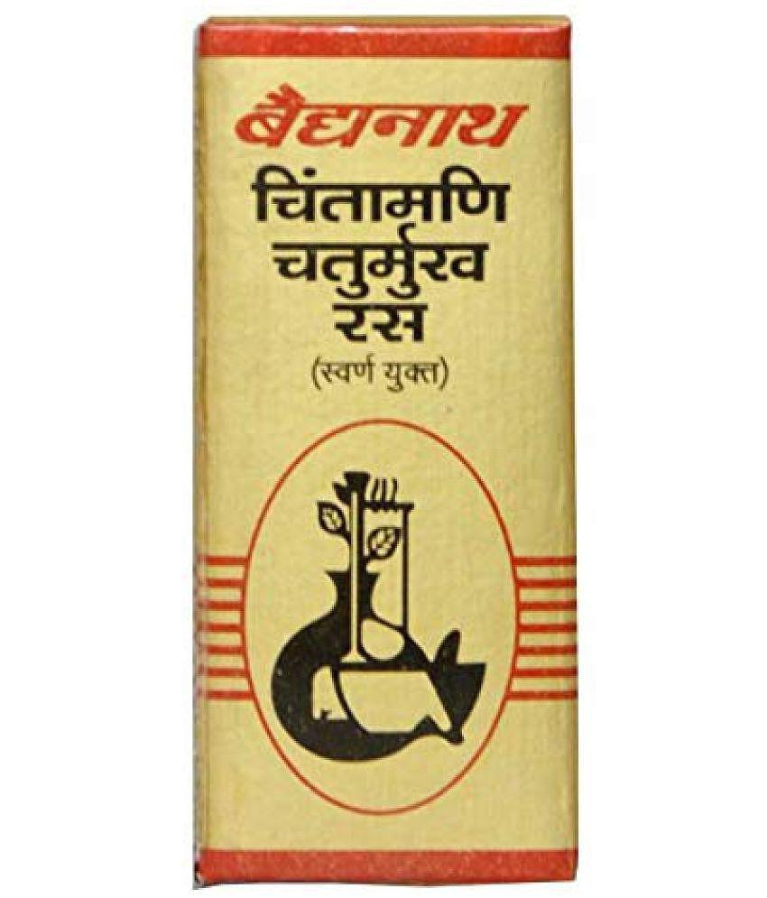 Baidyanath Chintamani Chaturmukh Ras with Gold Tablet 10 no.s Pack Of 1