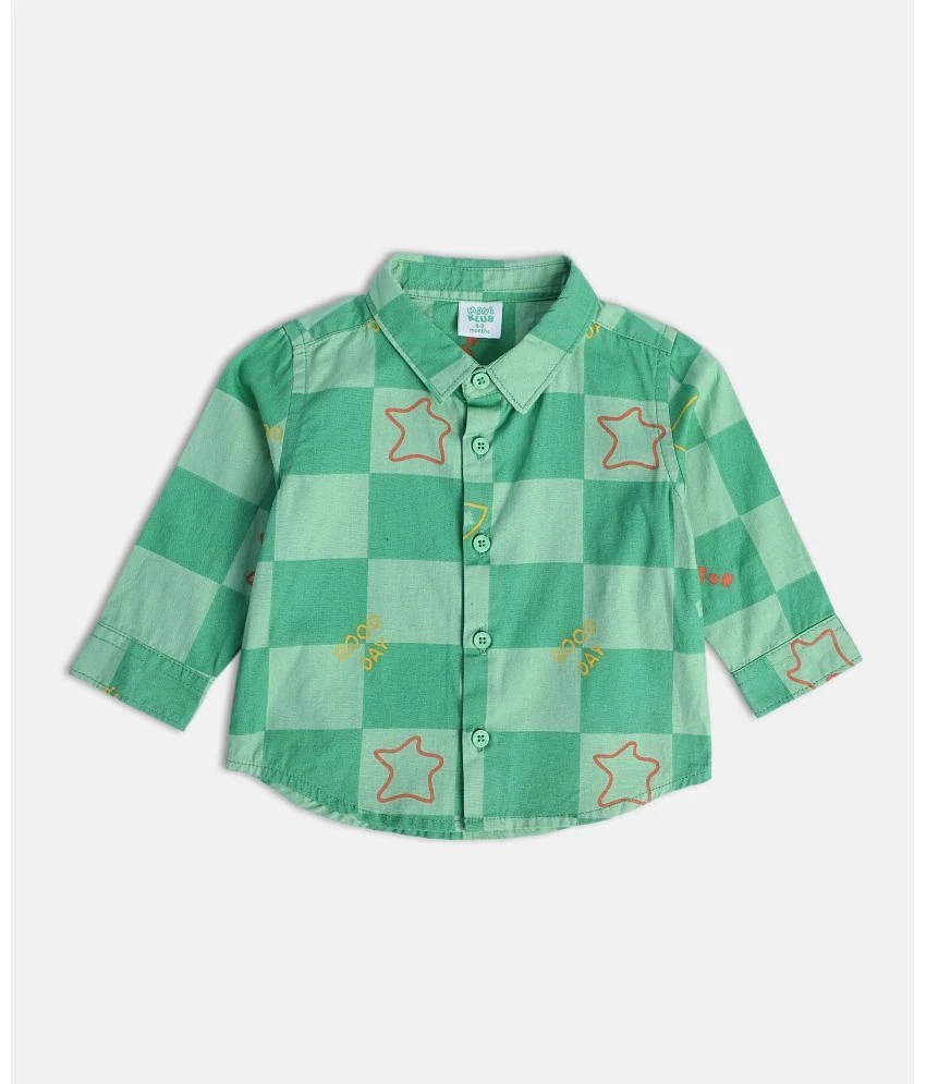 Buy Online Miniklub Retail Private Limited MINI KLUB - Green Baby Boy Shirt ( Pack of 1 ) - None