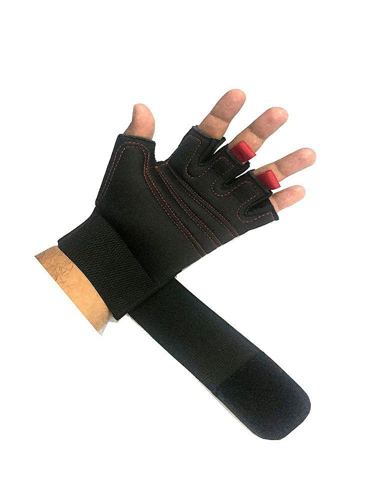 VINTO Fitness Comfortable Neoprene Gym Gloves Black RED - One Size