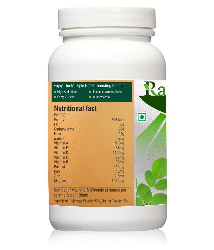 rawmest Moringa Powder Anti-Ageing & Supports Healthy Skin 300 gm Orange Multivitamins Powder