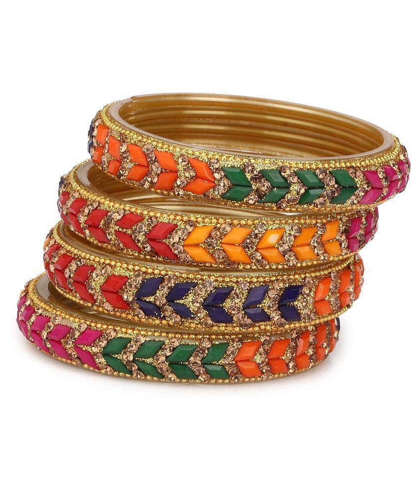 Stylish Men Somil Designer Wedding Fancy Glass Bangle Set For Party, Marriage, Function And Dail