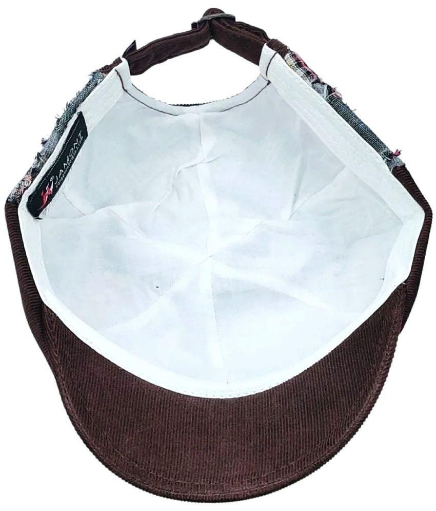 Premium Men Zacharias Unisex Kids Cotton Beret Golf Cap jk-14 (Brown_1-4 Years) (Pack of 1) - No
