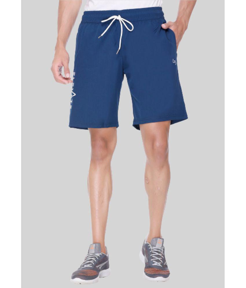 LEEBONEE - Blue Polyester Men's Shorts ( Pack of 1 ) - None