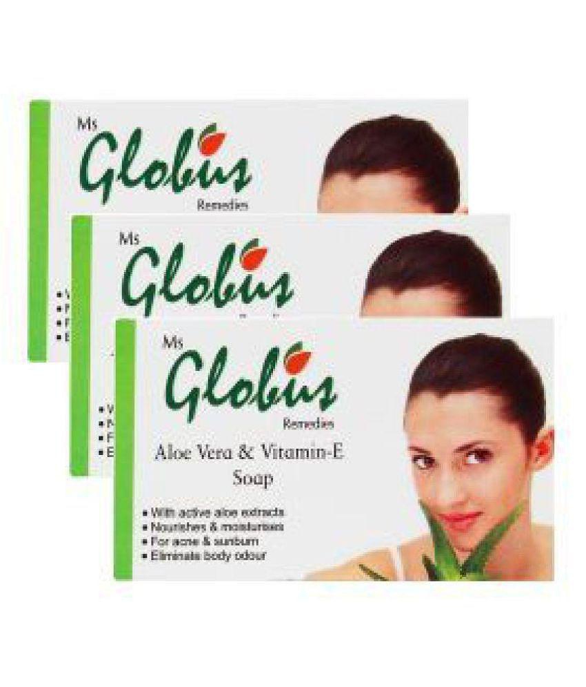 globus remedies Aloe Vera Vitamine-E & Milk Cream Soap 75 gm Pack of 3