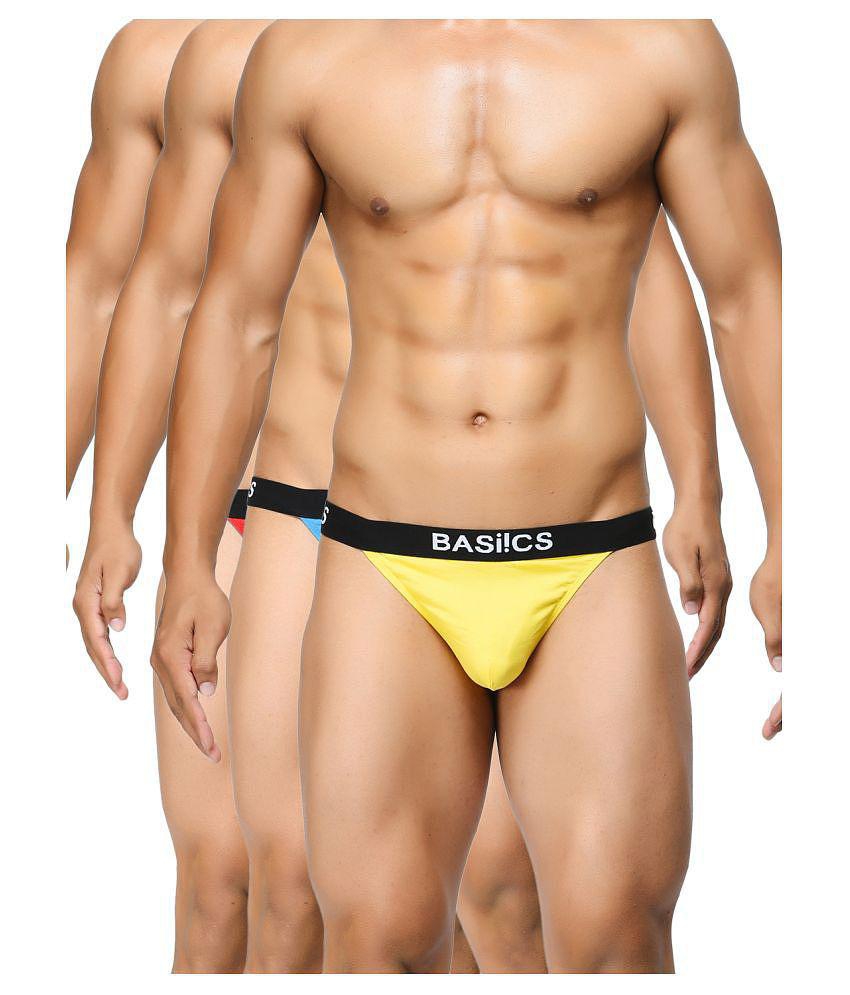 Stylish Men BASIICS By La Intimo Multi Thong Pack of 3 - 40 2025 at ShopCircuit | ONDC