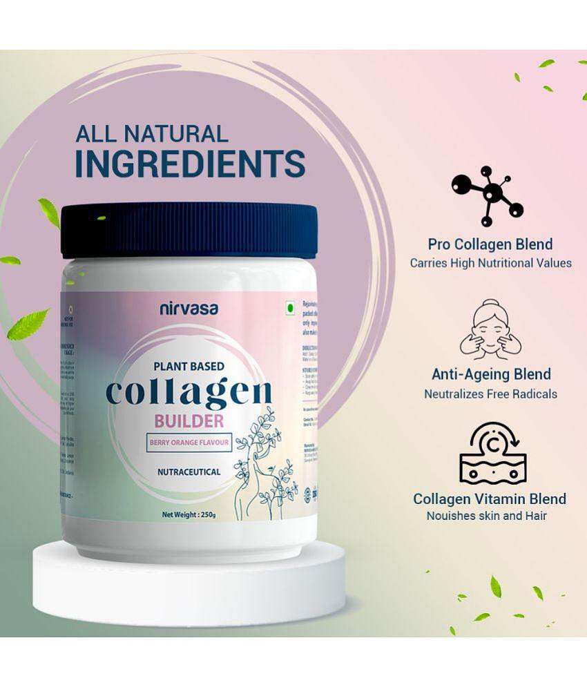 Nirvasa Plant Based Collagen builder Powder, for Anti-Ageing, Saggy Skin, enriched with Pro-Collagen Blend, Anti-ageing Blend and Collagen (2 X 250 g)