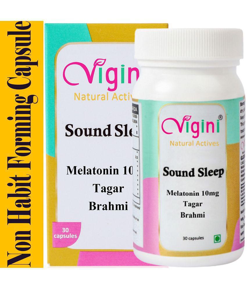 Vigini Peaceful Sleeping Organic Melatonin 10 mg Minerals Capsule