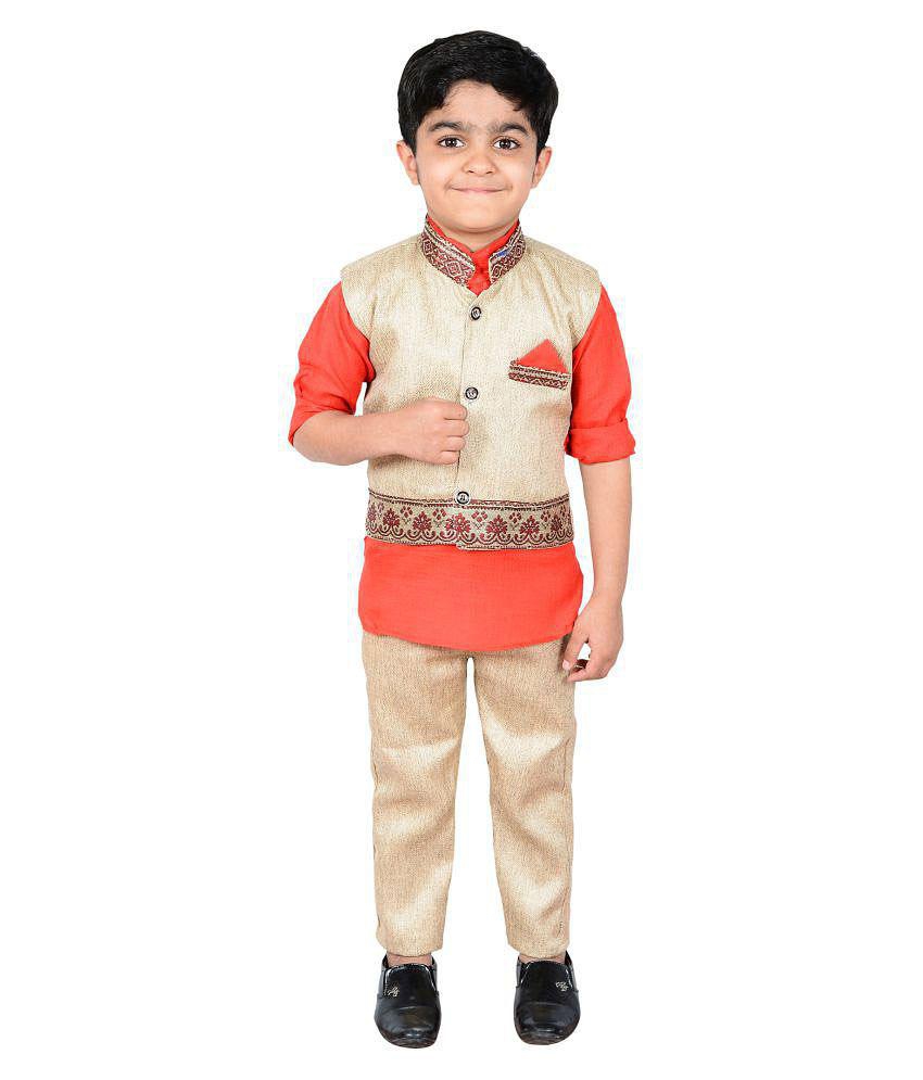 Nikky Fashion Kurta, Pant with Waistcoat for Boys - 4-5 Years