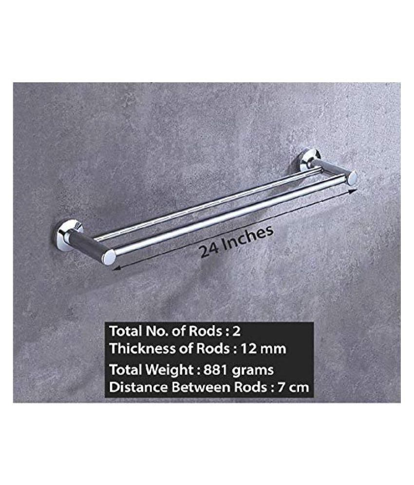 Manvi Manvi Premium Bath Accessories Stainless Steel Towel Rod