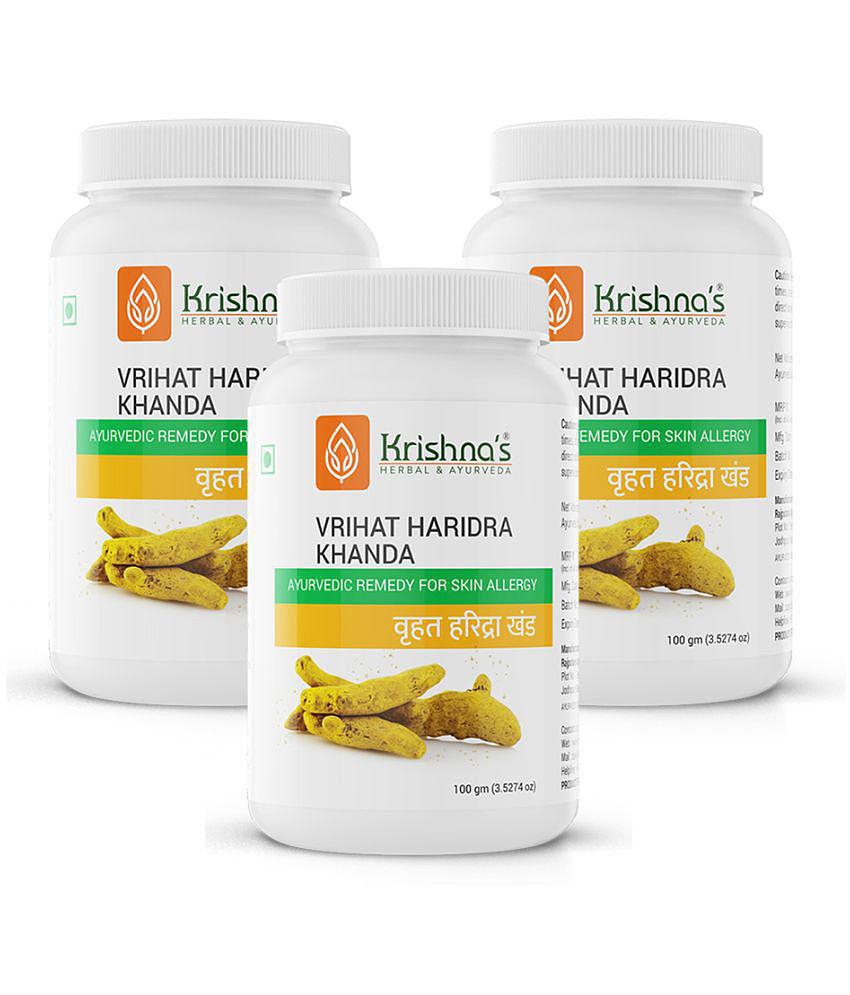 Krishnas Herbal & Ayurveda Vrihant Haridra Khanda Powder, 100 g Pack Of 3