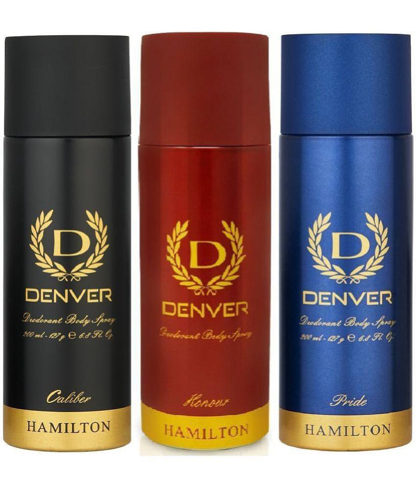 Denver Caliber, Honour & Pride Deodorant Spray for Men 600 ml ( Pack of 3 )