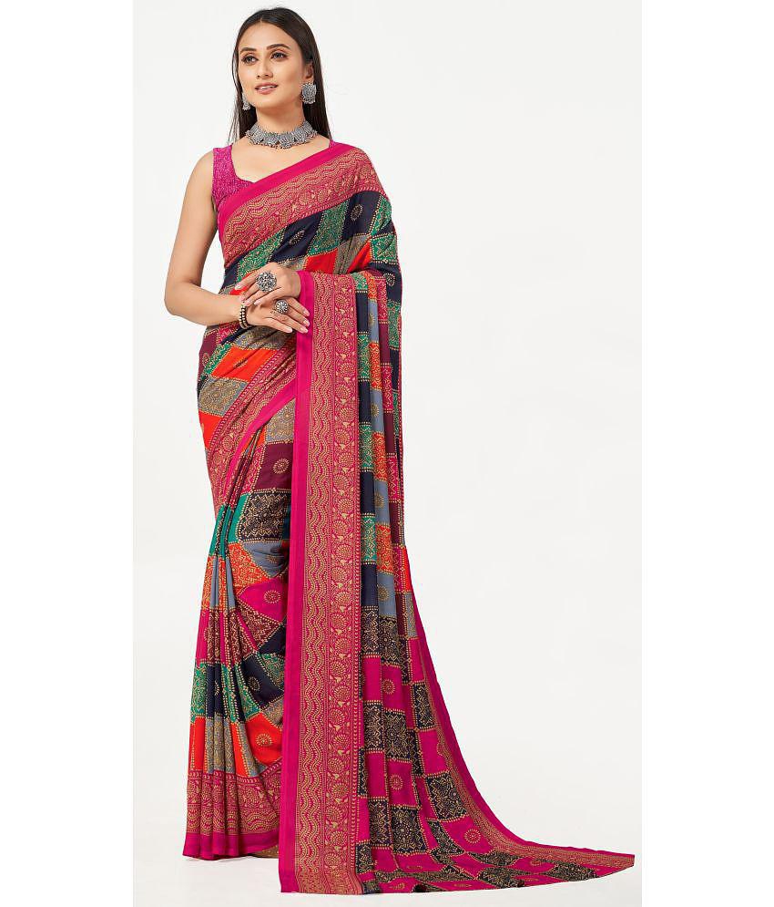 LEELAVATI - Multicolor Georgette Saree With Blouse Piece ( Pack of 1 ) - Multicolor