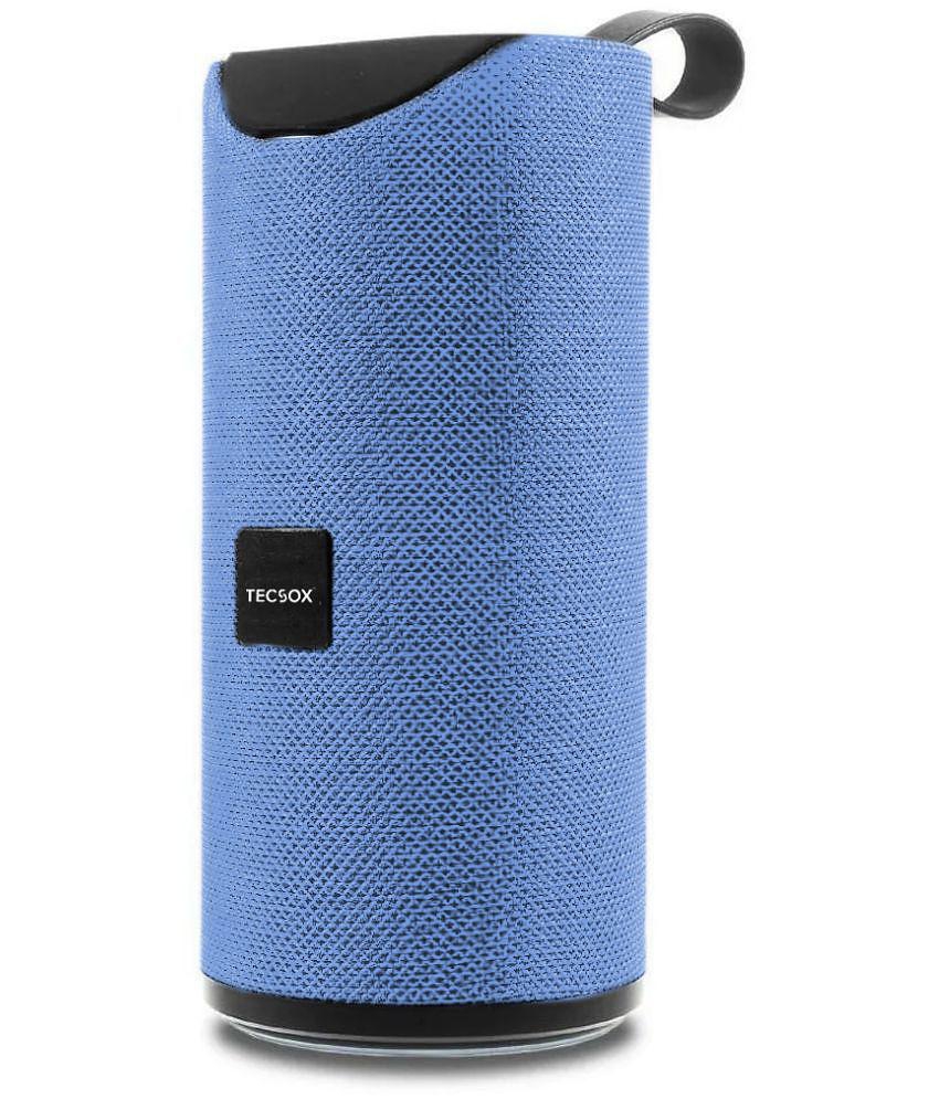 Tecsox Stone Speaker 5 W Bluetooth Speaker Bluetooth v5.0 with USB,SD card Slot,Aux,3D Bass Playback Time 6 hrs Blue - Blue