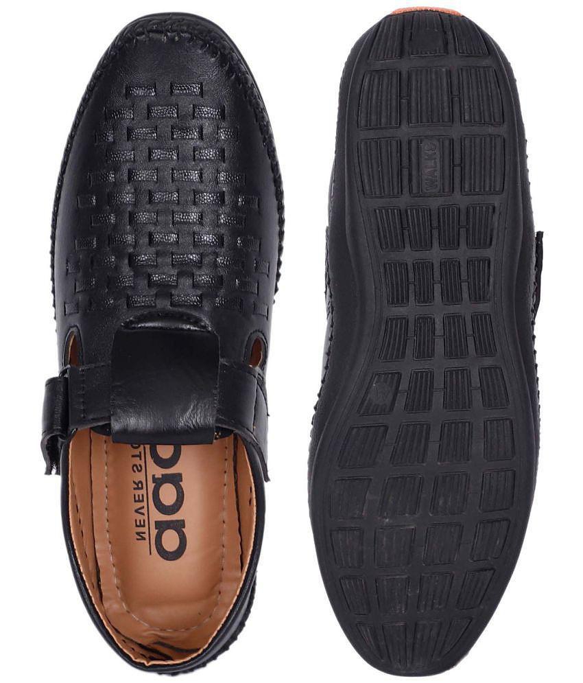 Elegant Men Aadi - Black Men's Sandals - None 2025 at ShopCircuit | ONDC