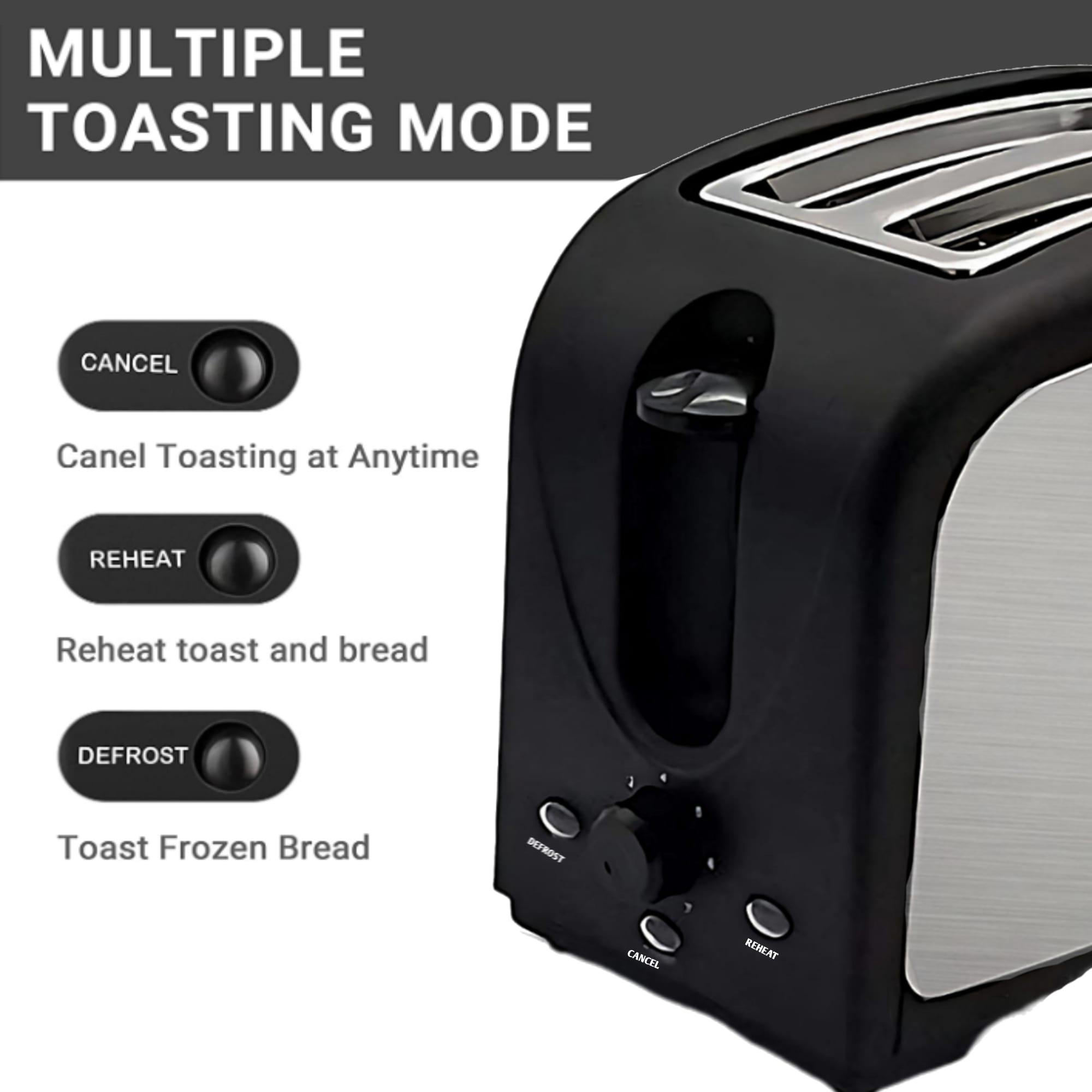 LA'FORTE 2 Slice Premium Stainless Steel Popup Toaster