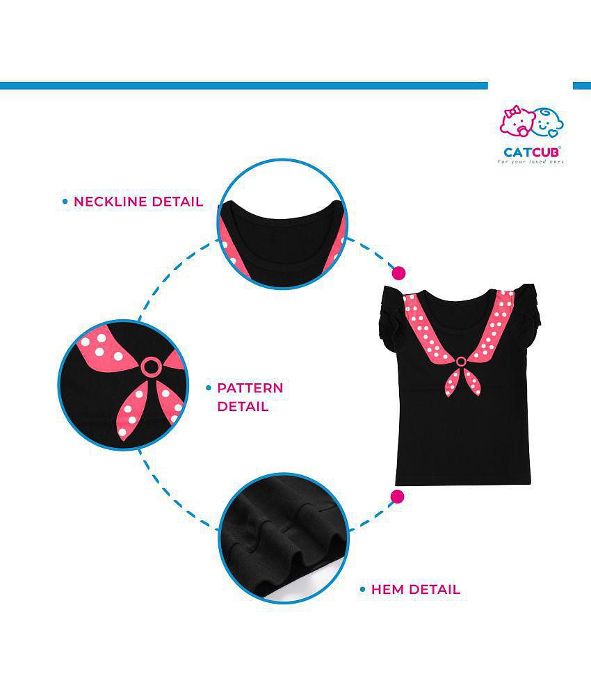 New Men CATCUB Girl's Cotton Top & Shorts / hot pants (Black) - None 2025 at ShopCircuit | ONDC
