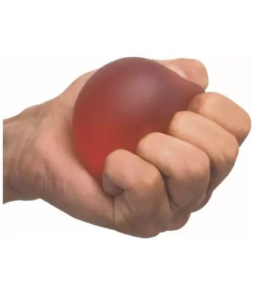 Gel Ball Soft Stress Relief Ball Finger Exerciser - Universal Finger Support (RED) - Red