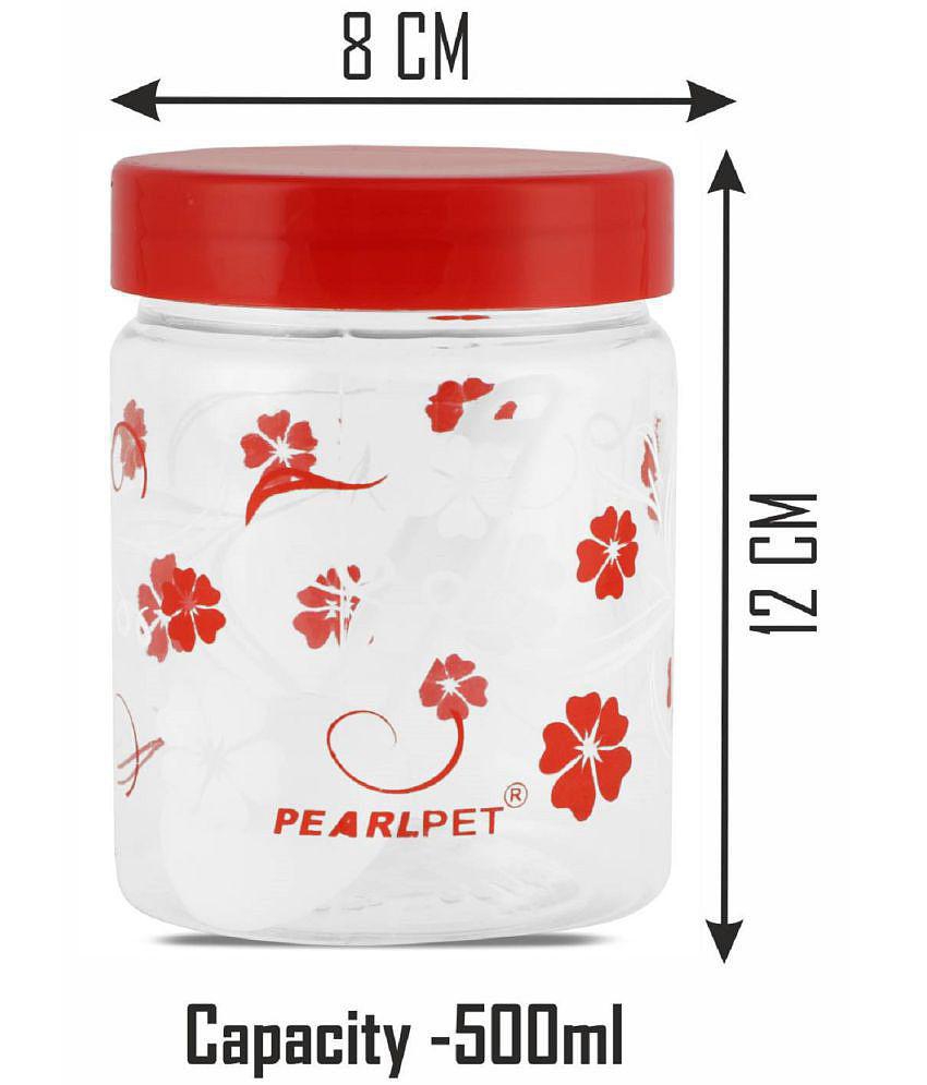 PearlPet - Red Polyproplene Food Container ( Pack of 5 ) - Red