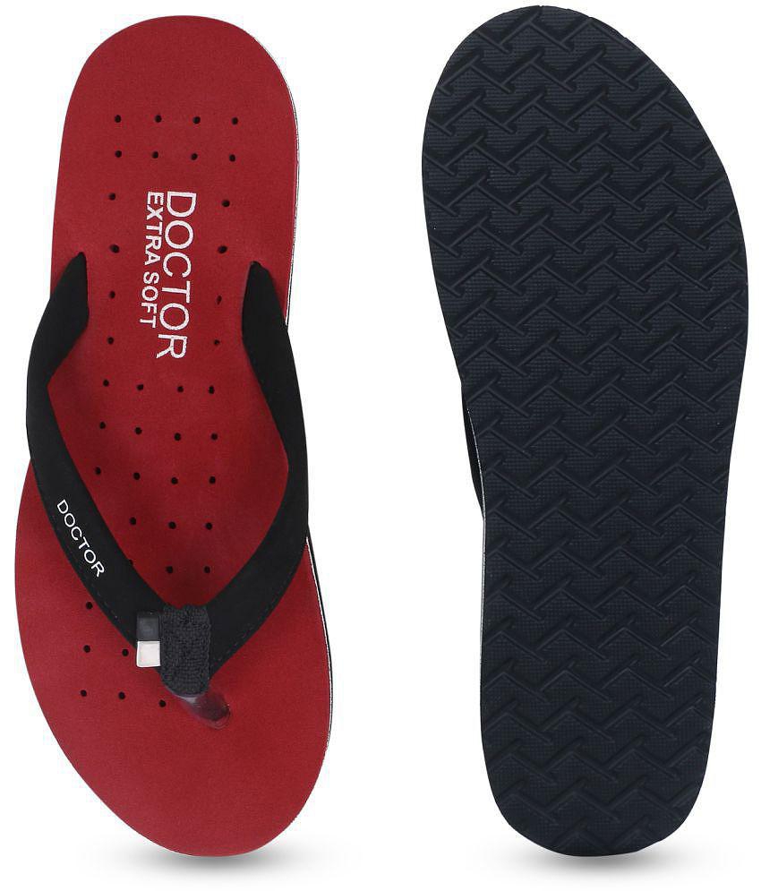 DOCTOR EXTRA SOFT - Maroon Women''s Thong Flip Flop - None