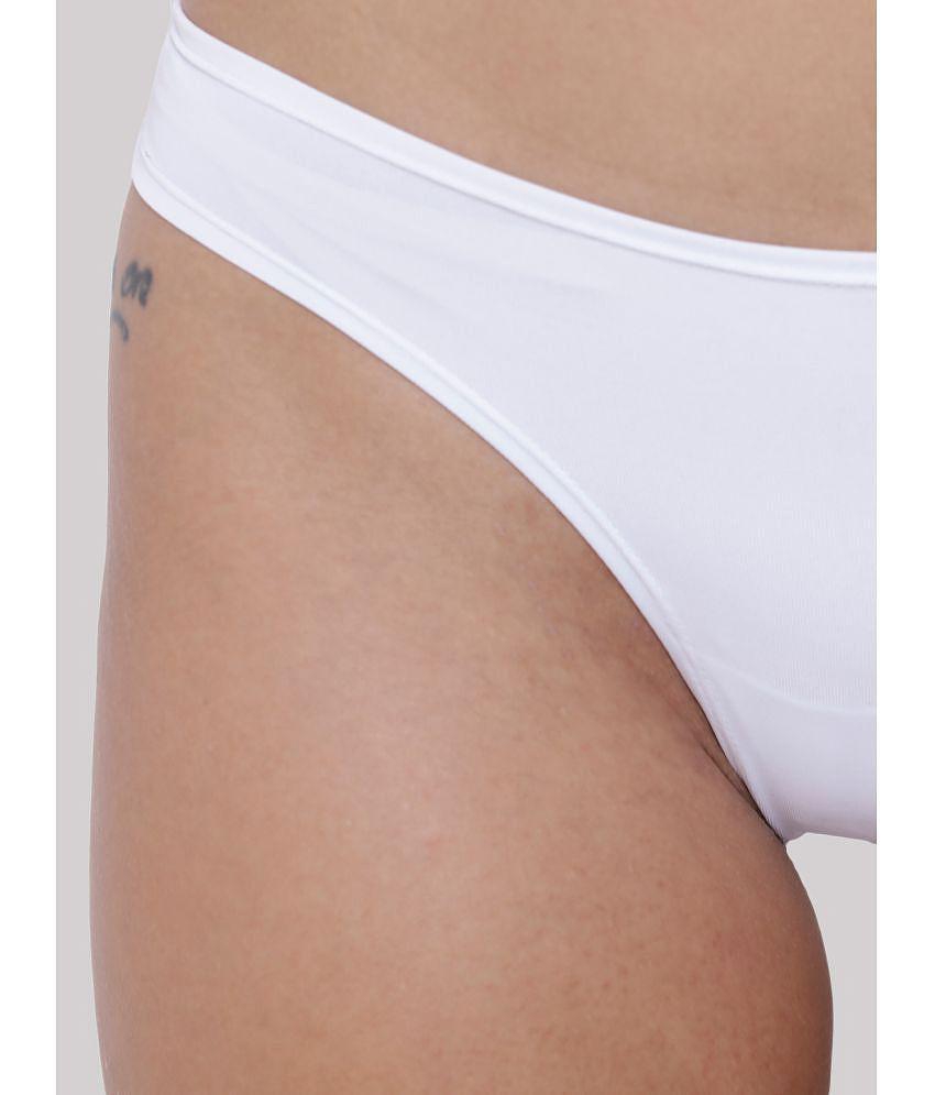 Sophisticated Men BASIICS By La Intimo - White BCPSS01 Polyester Solid Womens Bikini ( Pack of 1