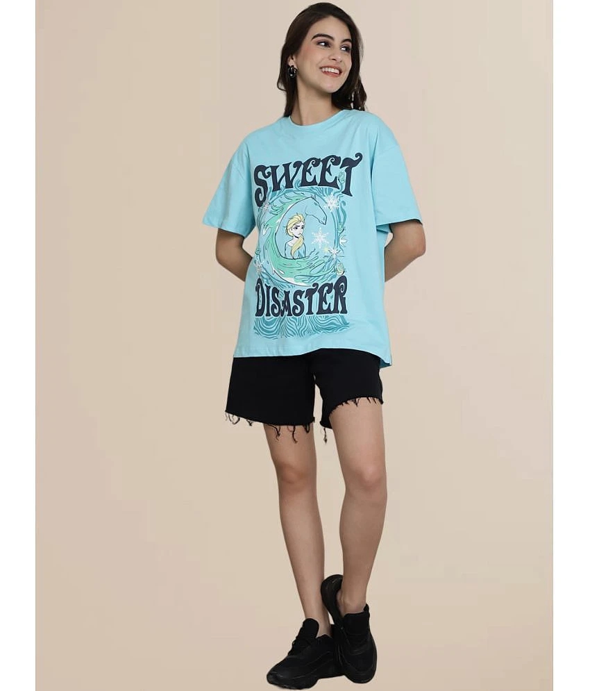 Chic Women Fabflee Light Blue Cotton Loose Fit Womens T-Shirt ( Pack of 1 ) - None 2025 at ShopC