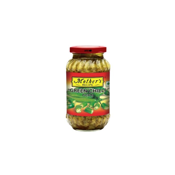 Mothers Recipe Pickle  Green Chilli 300 G Jar