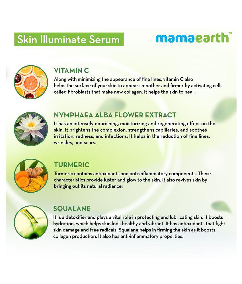 Mamaearth Skin Illuminate Vitamin C Serum For Radiant Skin with High Potency Vitamin C & Turmeric 30 g