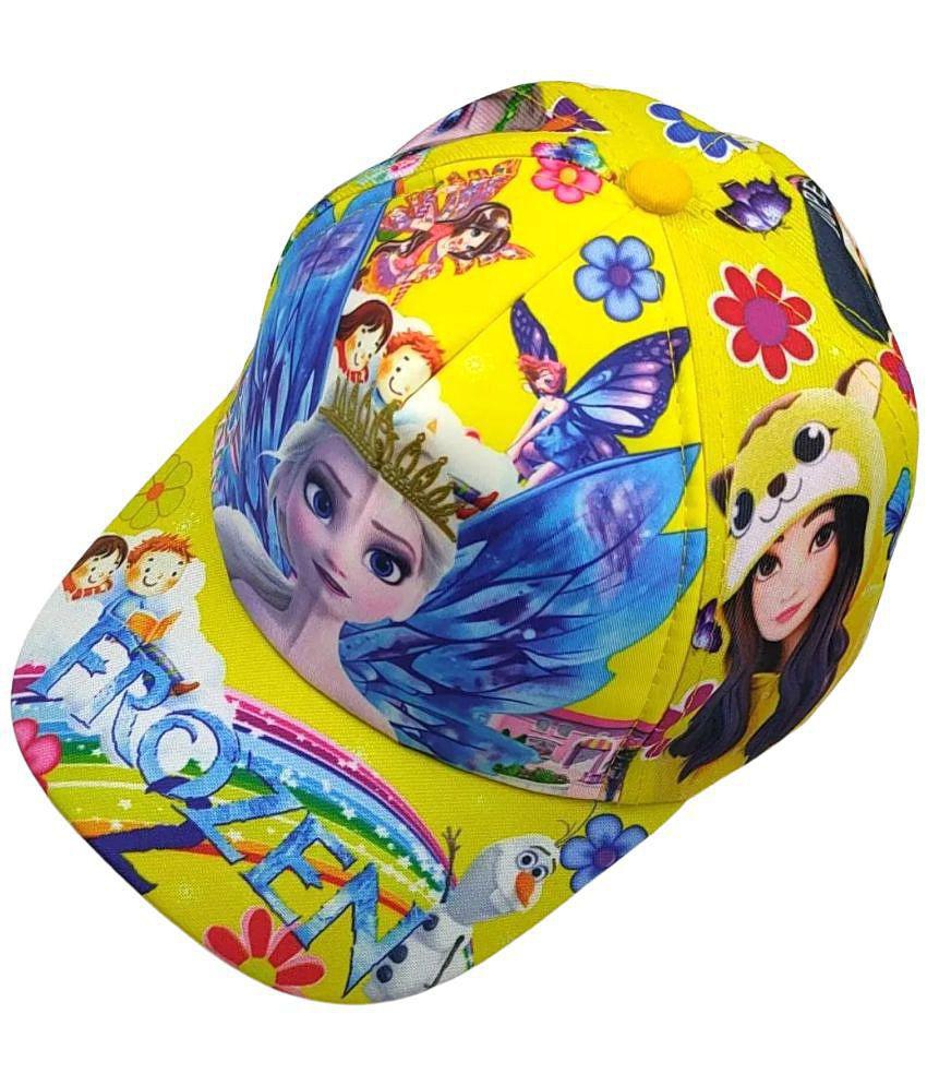 Affordable Men Zacharias Unisex Kids Cotton Cap kc-16 (Yellow_1-5 Years) (Pack of 1) - None 2025