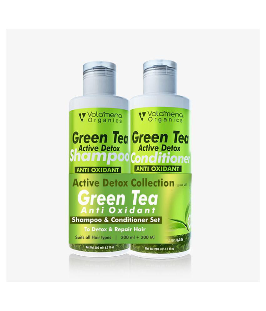 Volamena Active Detox Collection Green Tea Anti Oxidant Shampoo + Conditioner 400 mL