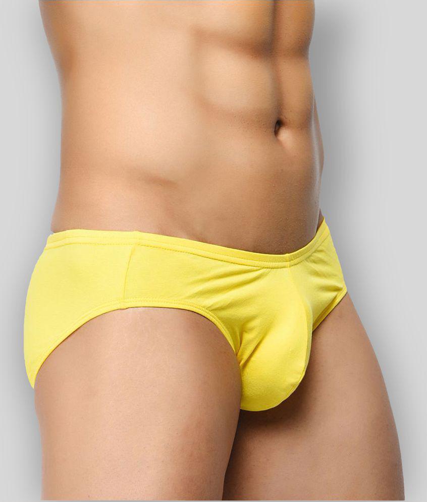 Top Men BASIICS By La Intimo - Yellow Cotton Men's Briefs ( Pack of 1 ) - L 2025 at ShopCircuit 