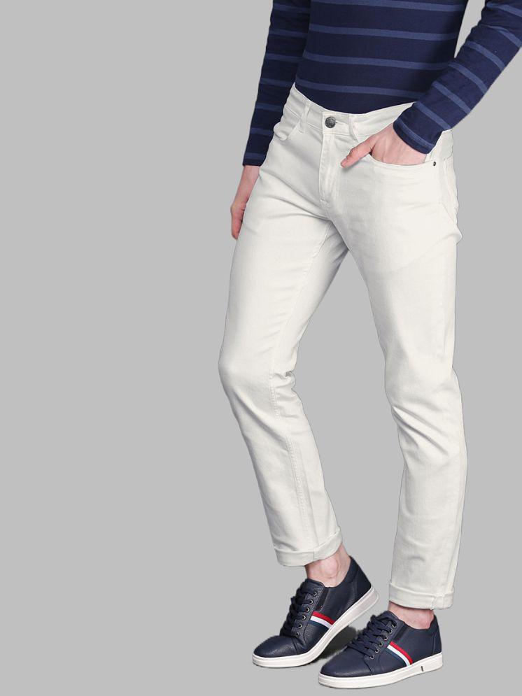 HALOGEN - White Denim Skinny Fit Men's Jeans ( Pack of 1 ) - None