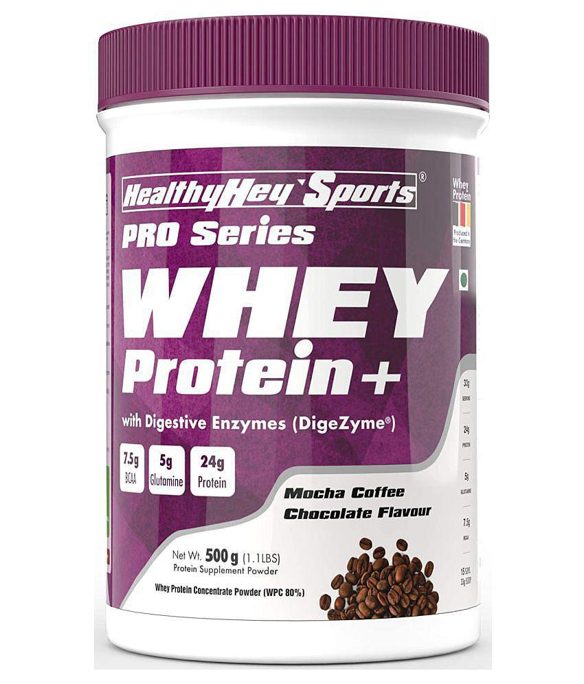 HEALTHYHEY NUTRITION Whey Protein Concentrate Mocha Coffee Chocolate Powder 500 gm