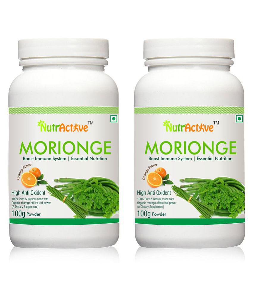 NutrActive MORIONGE | Moringa Olifera Leaf 200 gm Powder Pack of 2