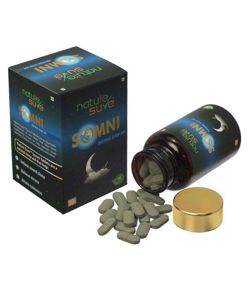 Nature Sure SOMNI Natural Sleep Aid Daily Herbal Supplement for Men & Women - 1 Pack (90 Tablets)