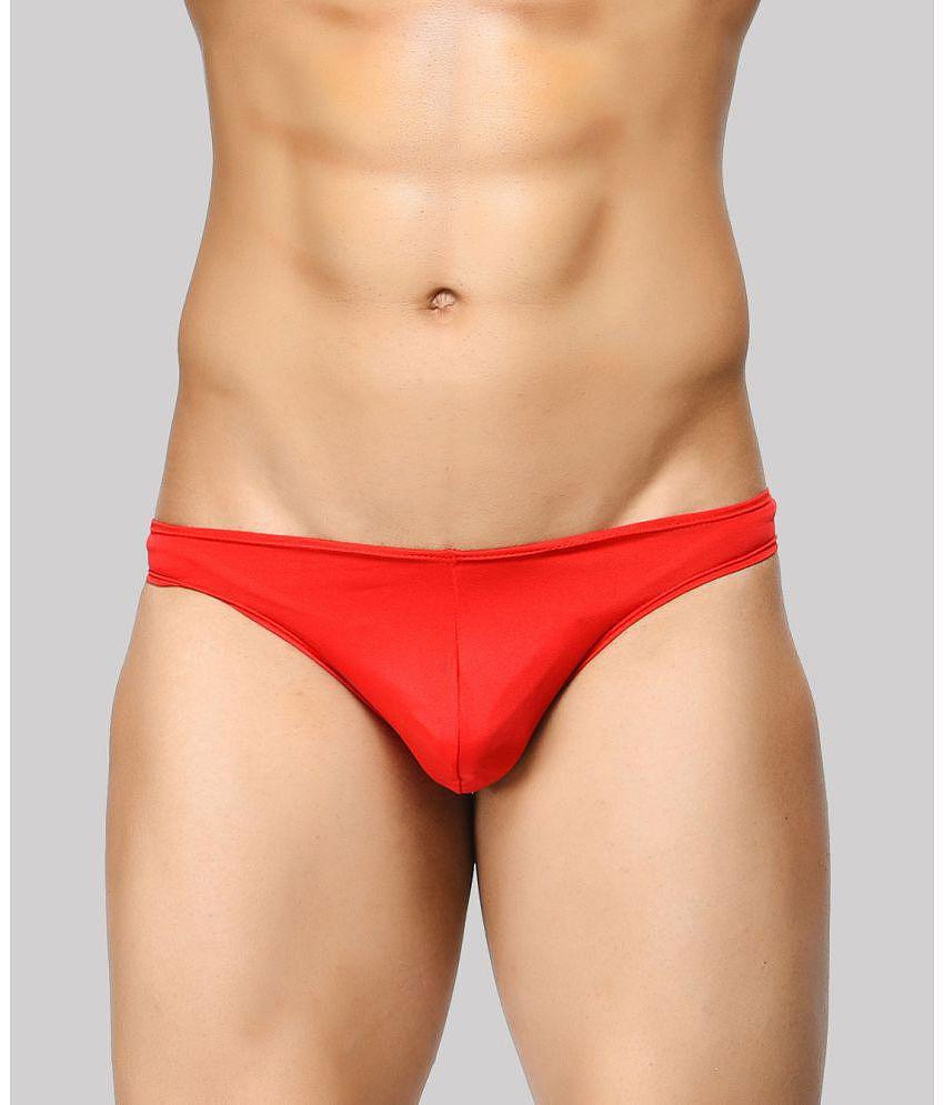 Luxurious Men BASIICS By La Intimo - Red BCSSS01 Polyester Mens Briefs ( Pack of 1 ) - None 2025