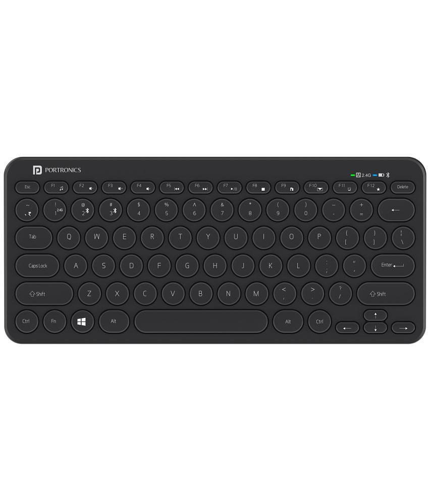 Portronics - Black Wireless Desktop Keyboard