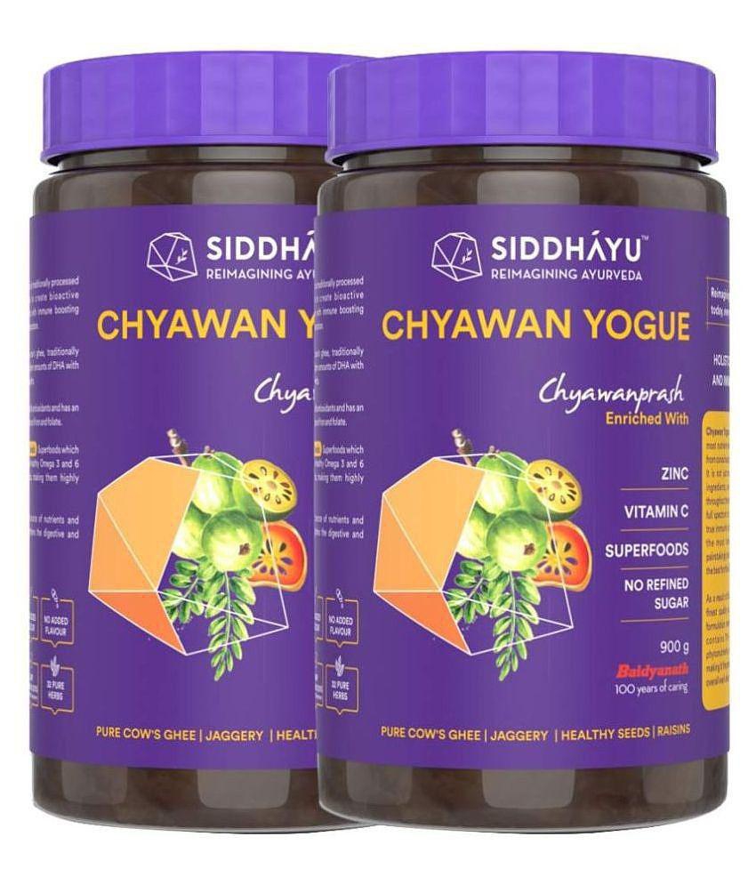 Siddhayu Chyawan Yogue Chyawanprash, Enriched with Zinc Vitamin C, 900g (Pack of 2)