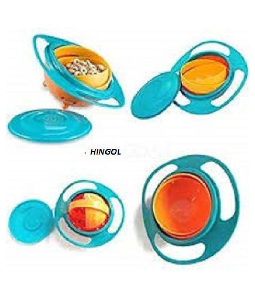 HINGOL No Spill Gyro Bowl for Baby and Kids, 360 Degree Rotation Spill Proof Food Bowl