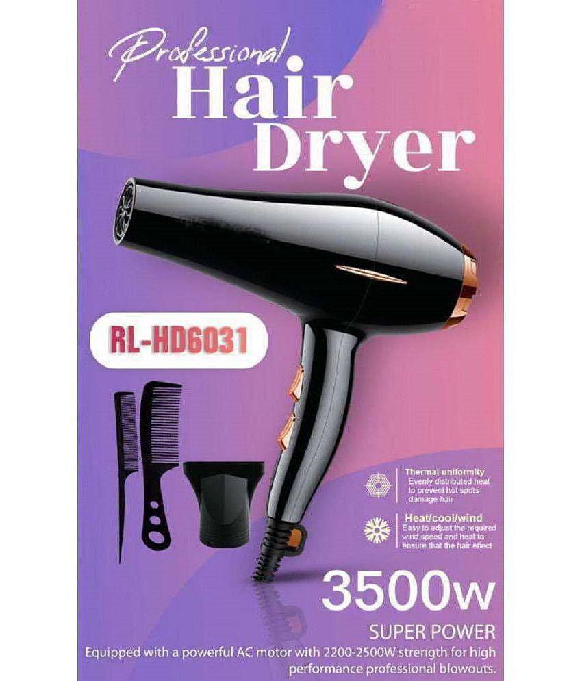 Rock Light - 3500W Professional Black More than 2500W Hair Dryer