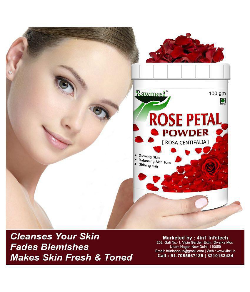 rawmest 100% Natural Rose Petals Powder 200 gm Pack Of 2