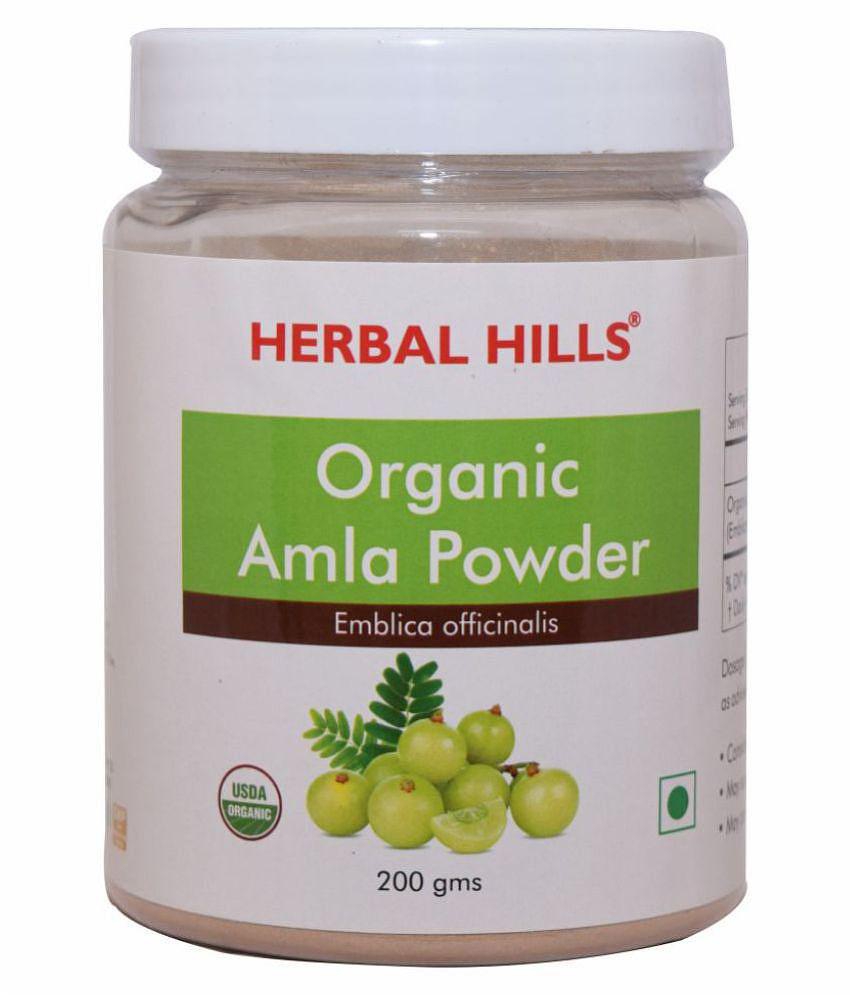 Herbal Hills Organic Amla Powder 200 gm Pack of 4