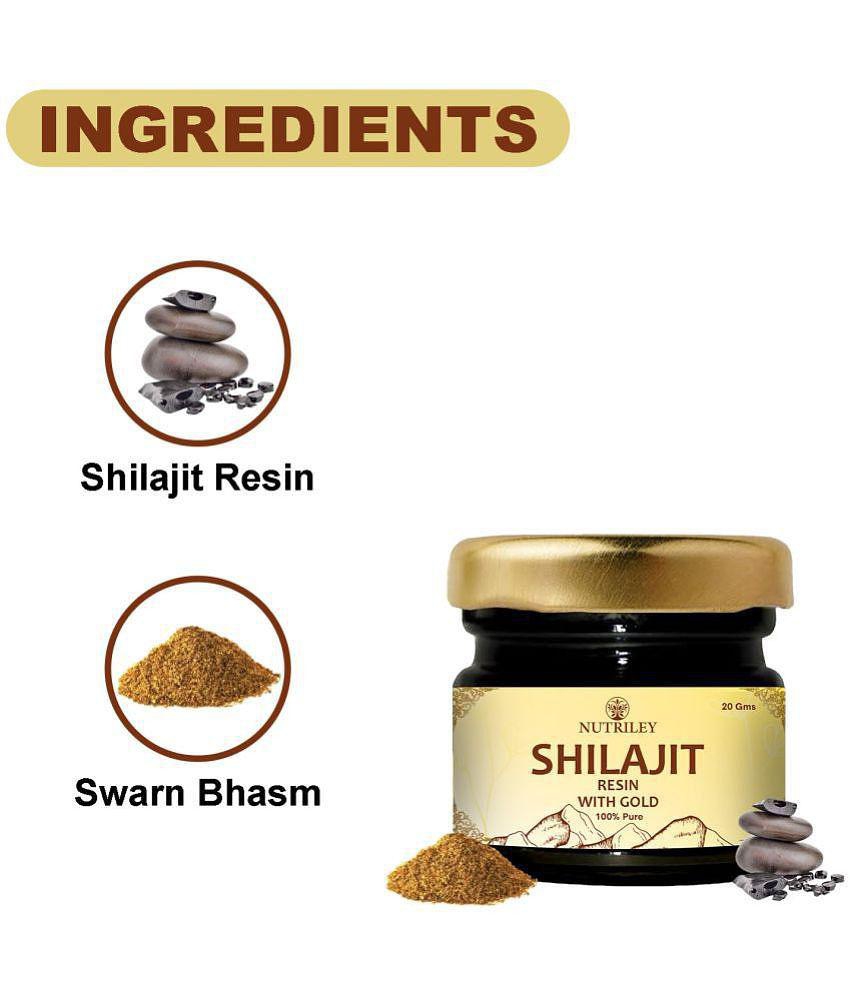 Nutriley Shilajeet Gold Resin for stamina, Improves Performance, Strength & Stamina, Improves Vigour & Vitalilty, Natural Antioxidant & Anti-inflammatory, Shilajit gold capsule