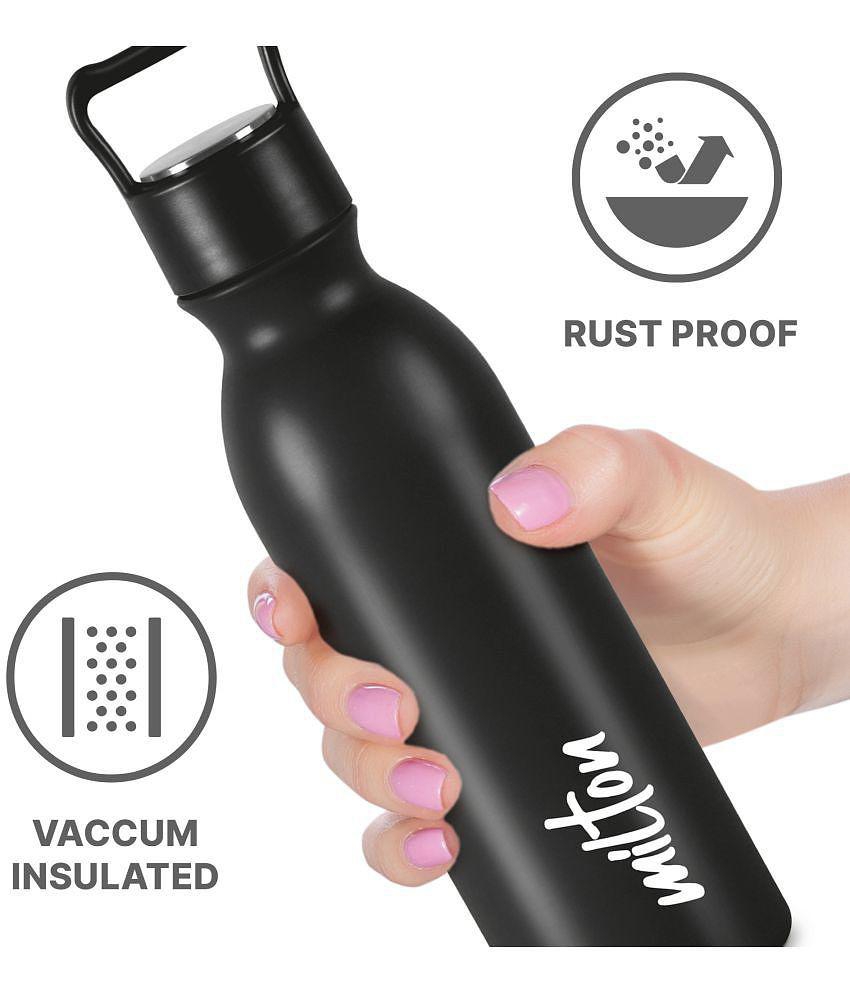 Milton Alice 1000 Thermosteel Bottle, 1 Litre, Neon Green | 24 Hours Hot and Cold | Easy to Carry | Rust Proof | Tea | Coffee | Office| Gym | Home | Kitchen | Hiking | Trekking | Travel Bott