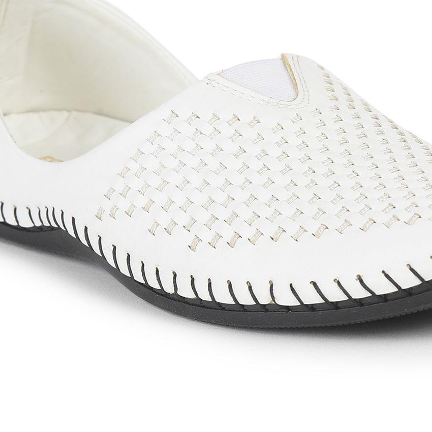 Modern Men Liberty - White Men's Jutti - None 2025 at ShopCircuit | ONDC