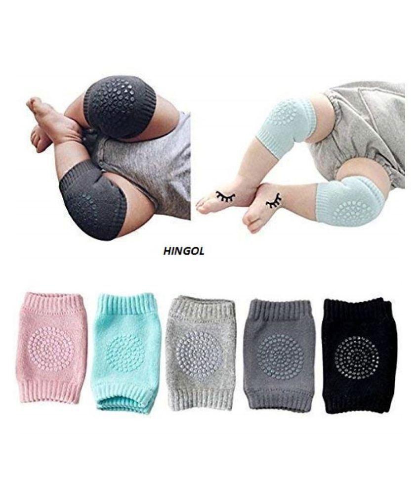 HINGOL Multi-Colour Coton Baby Knee Pad 2 pcs