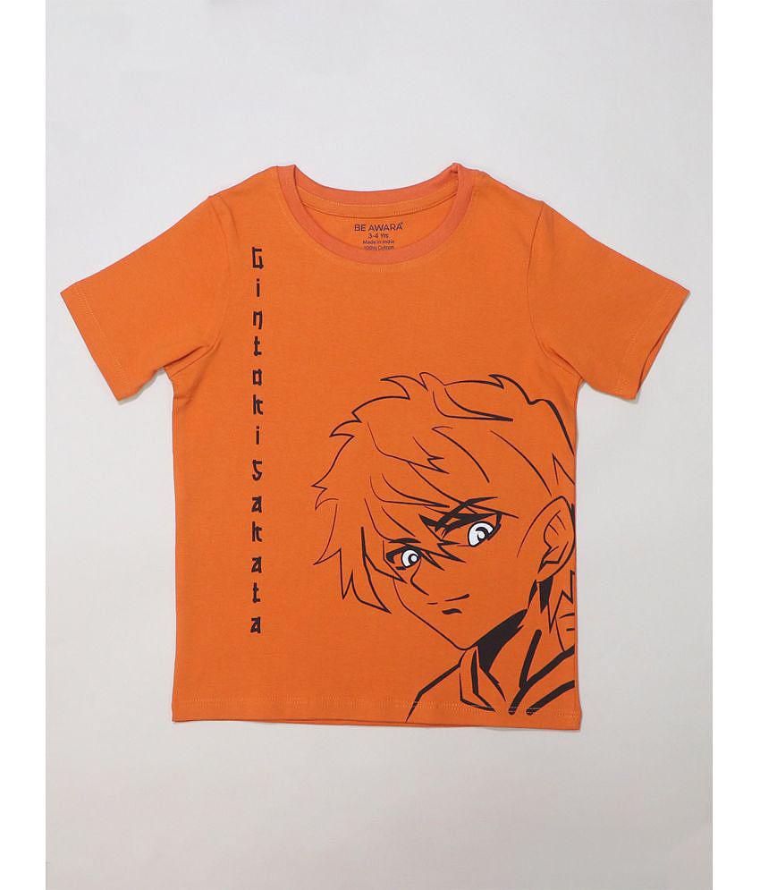 Buy Online Durakart Marketing Private Limited Be Awara - Orange Cotton Boy's T-Shirt ( Pack of 1 ) - None