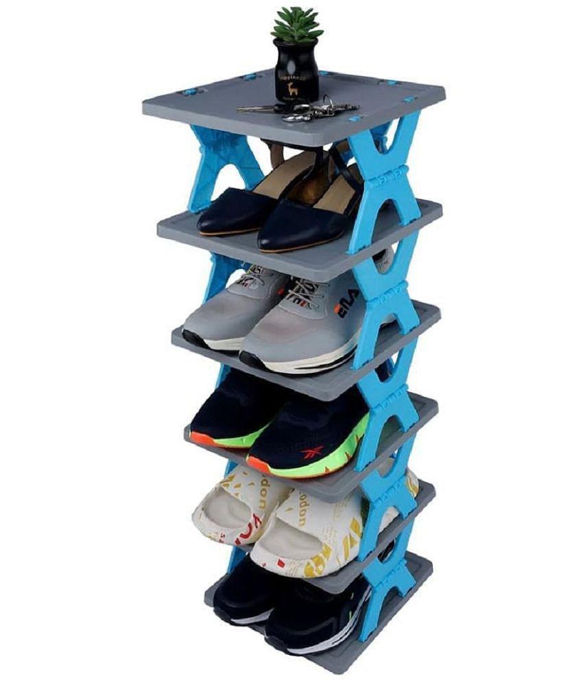 KALPVRUKSH ENTERPRISE Plastic 6 Layer Shoe Rack Multi Color