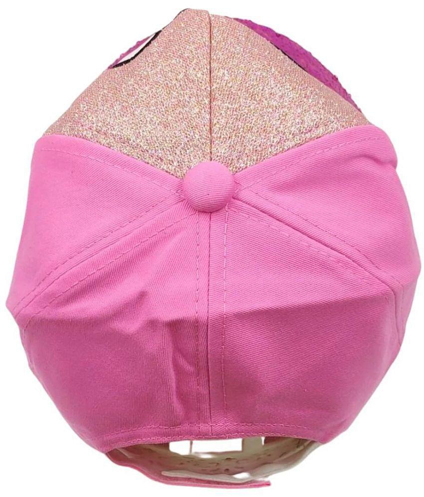 Luxurious Men Zacharias Girl's Kids Cotton Cap kc-12-Light-Pink- (Pack of 1) (1-4 Years) - None 