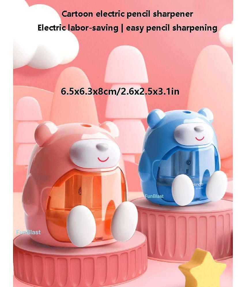 FunBlast Electric Pencil Sharpener â?? Battery Operated Pencil Sharpener for Kids, Sharpeners for School Supply and Office (Pink)